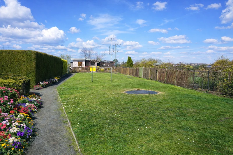 Gepflegter Hauptweg der Kleingartenanlage Anton Vockert 1912 e.V. in Markranstädt bei Lützen